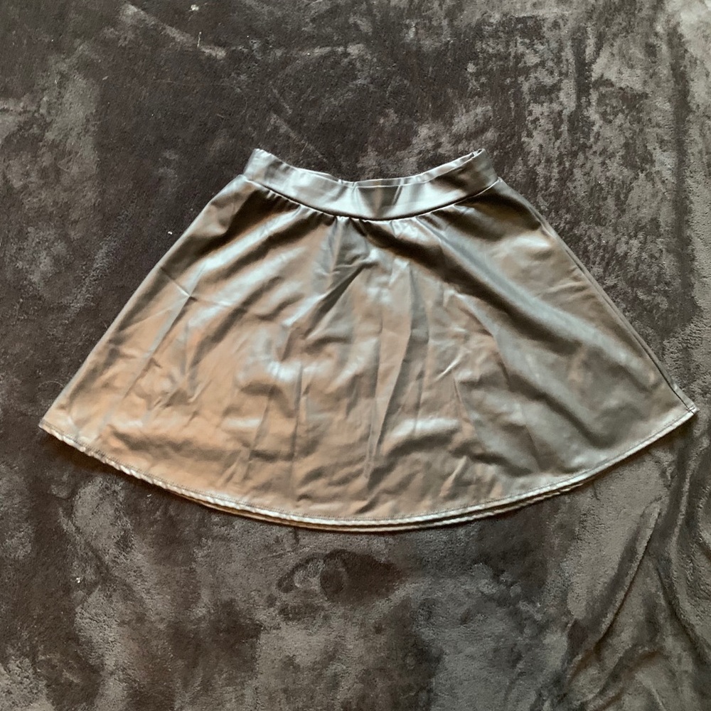 Charlotte Russe black leather skirt